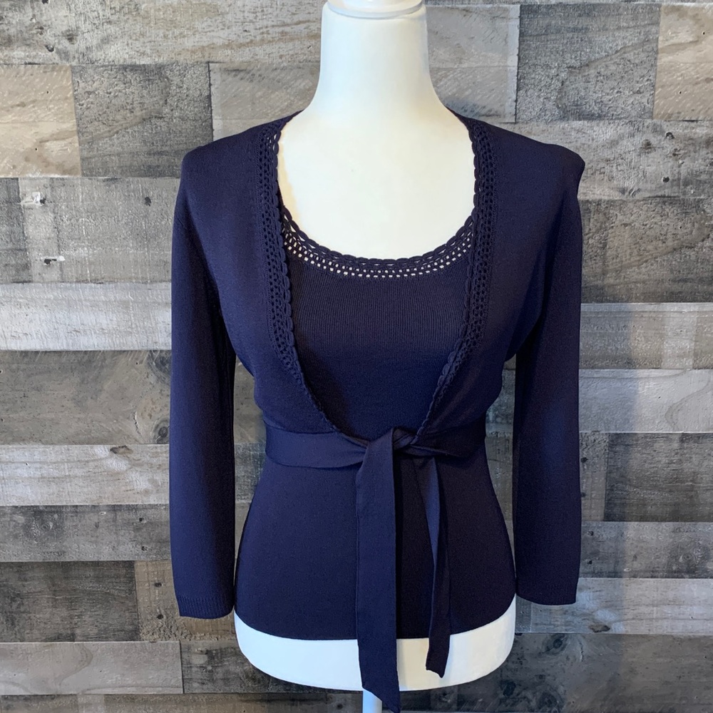 Loft Navy Sweater Set Size XS